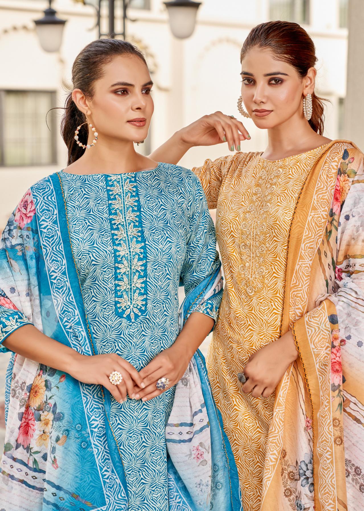 SUPER GIRL VOL 3 BY ALOK SUITS PRESENTS 3PCS UNSTITCH DRESS