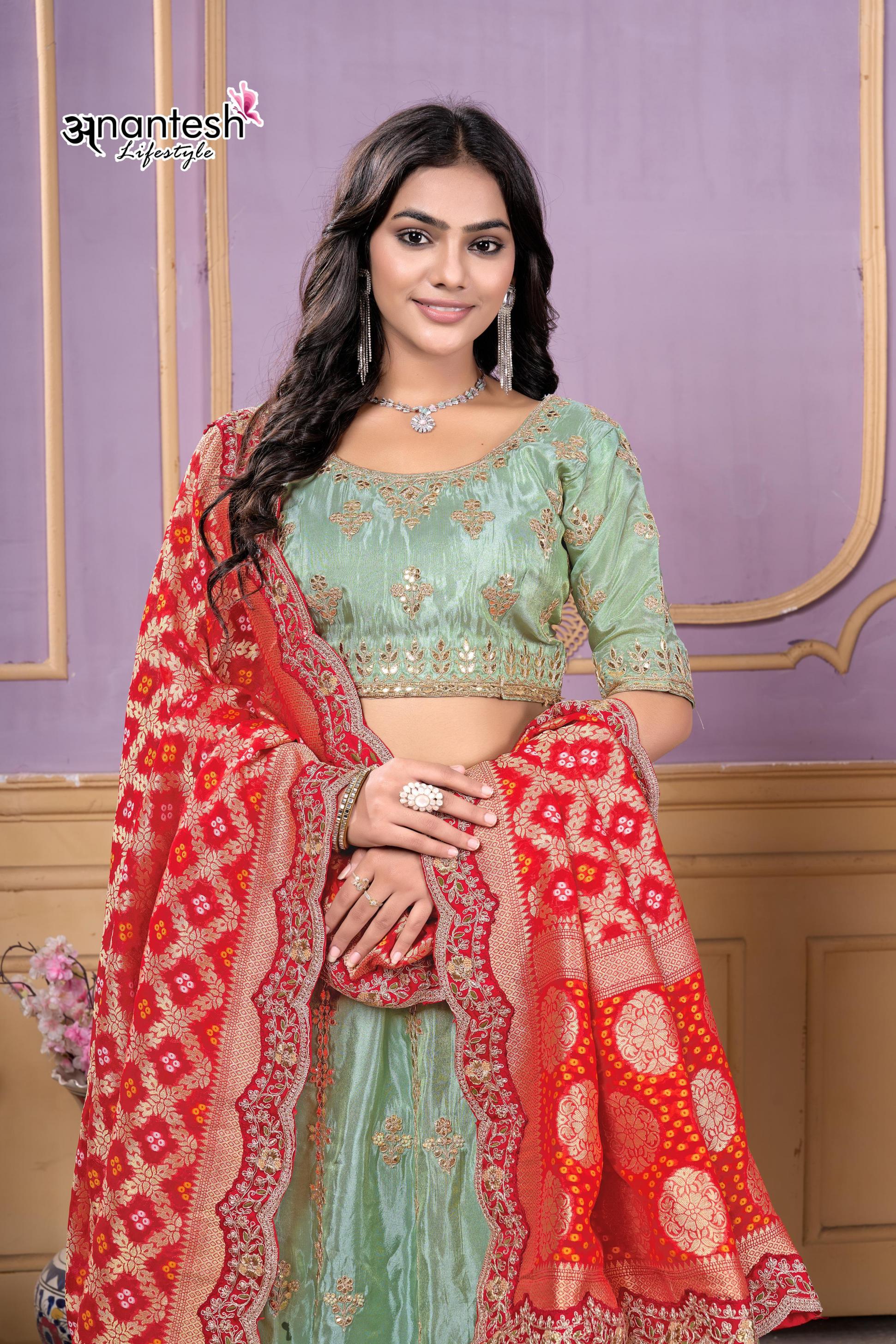OCCASIONS VOL 12 ANANTESH LIFESTYLE FANCY SEMI STITCH LEHENGA FOR WEDDING