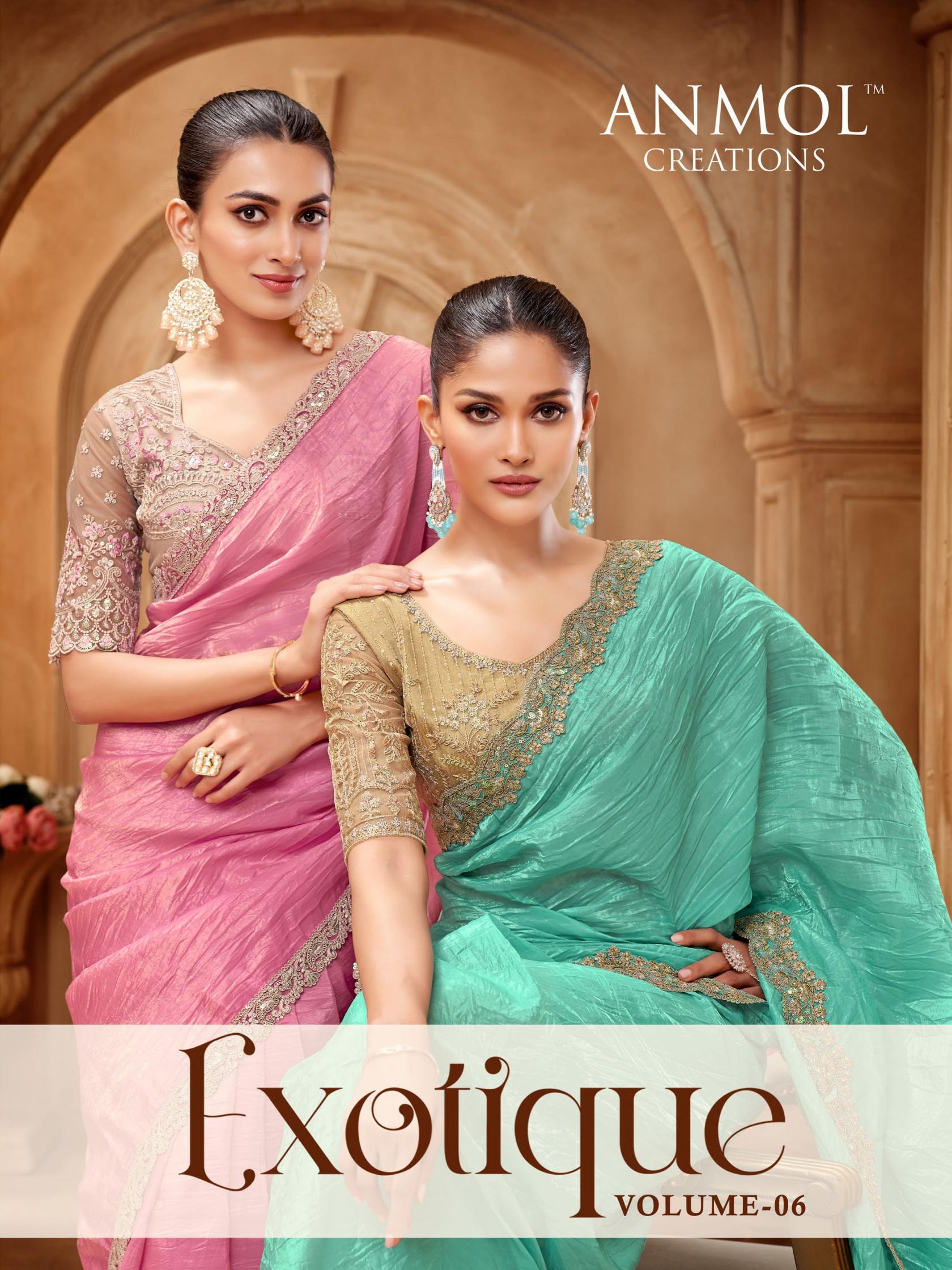 EXOTIQUE VOL 6 BY ANMOL CREATION FANCY FASHIONABLE SAREES 