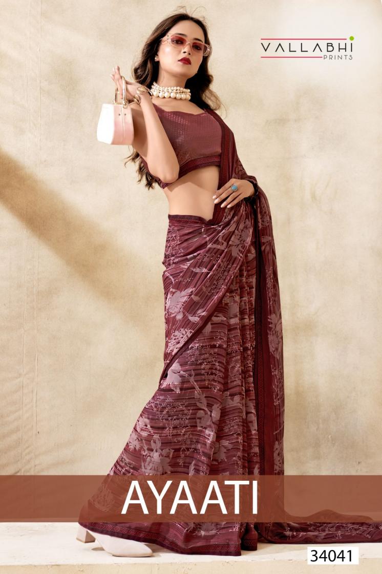 VALLABHI PRINTS AYAATI GEORGETTE DAILY WEAR SAREES ONLINE 