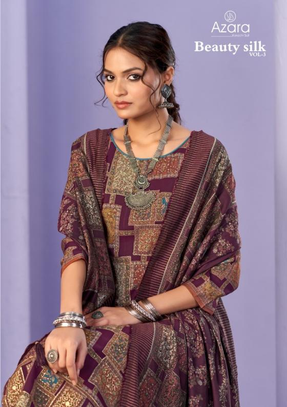 AZARA RADHIKA FASHION BEAUTY SILK VOL 3 MODAL MUSLIN FANCY 3PCS DRESS