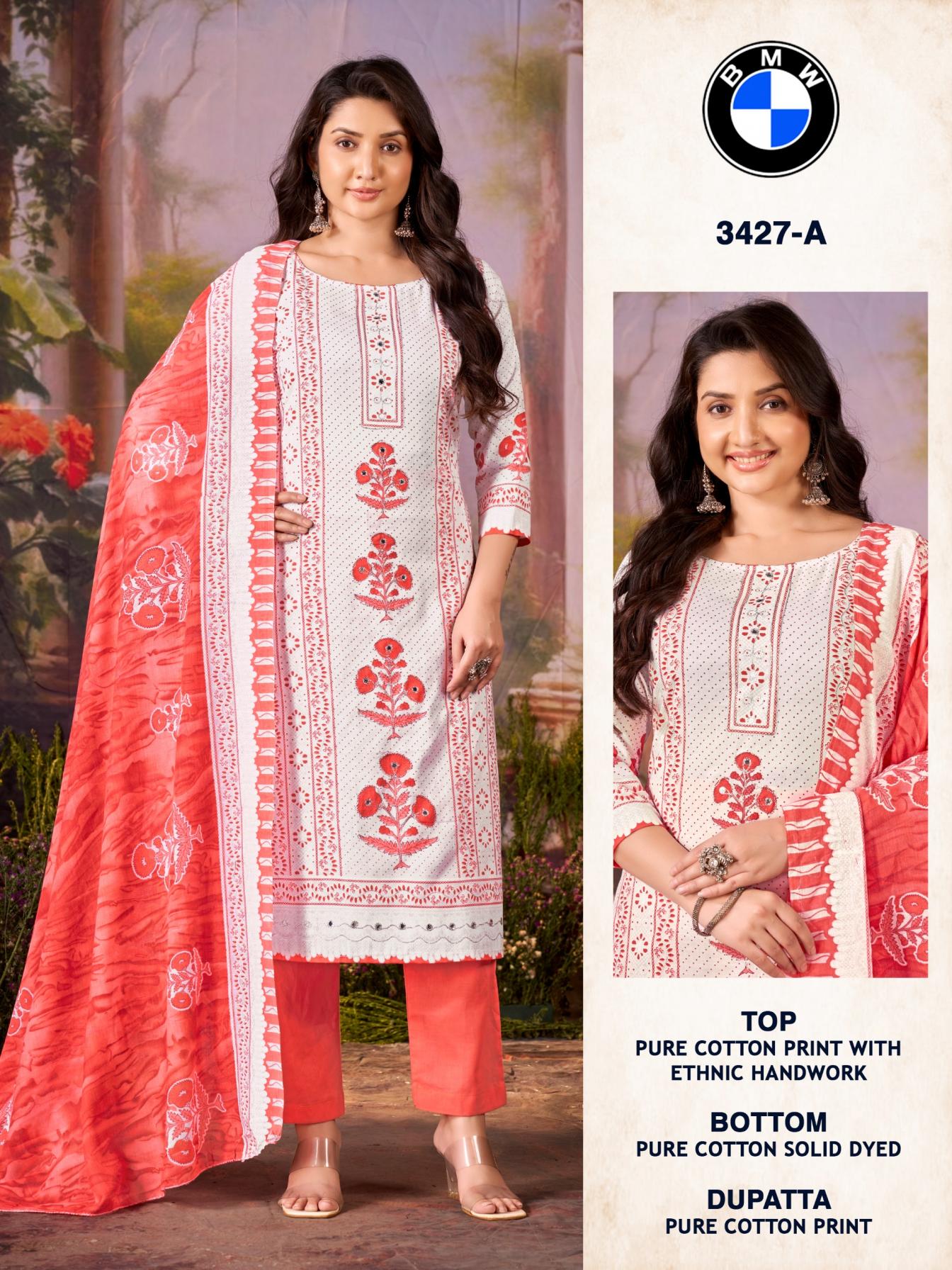 BMW 3427 BY BIPSON PRINTS COTTON PRETTY SALWAR KAMEEZ 