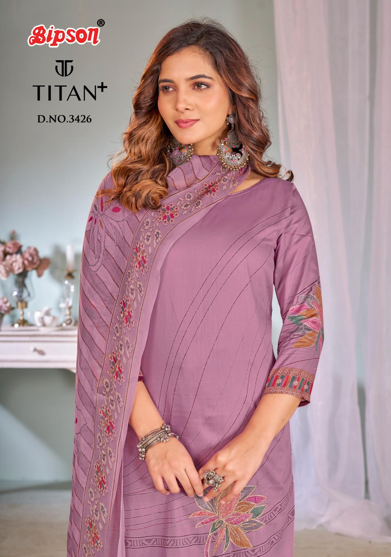 TITAN 3426 BY BIPSON PRINTS JAM SATIN PRETTY SALWAR KAMEEZ 