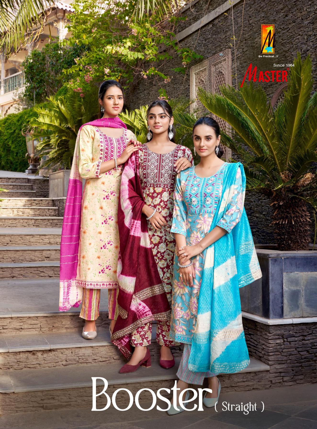 MASTER BOOSTER CAPSULE PRINT HIT DESIGN FULL STITCH 3PCS DRESS