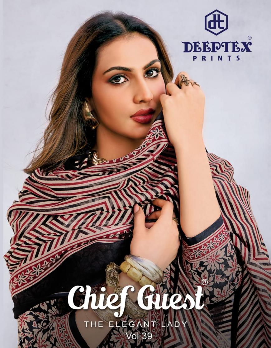 DEEPTEX PRINTS CHIEF GUEST VOL 39 COTTON PRETTY LOOK UNSTITCH SUITS 