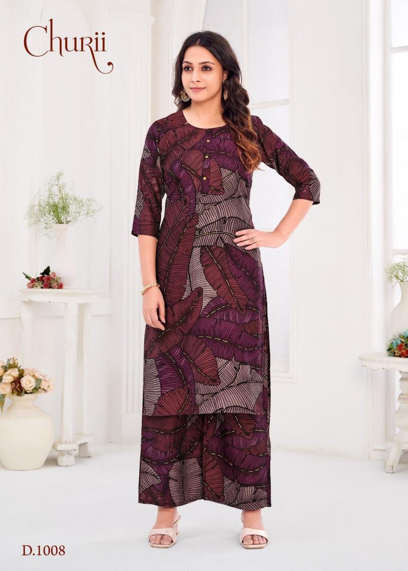 CHURII BY DAISY VATICAN PRINT ELEGANCE FULL STITCH COMBO KURTI WITH PAIR ONLINE 