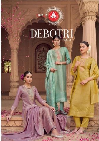 TRIPLE A DEBOTRI VOL 2 UNSTITCH VISCOSE MUSLIN SUIT