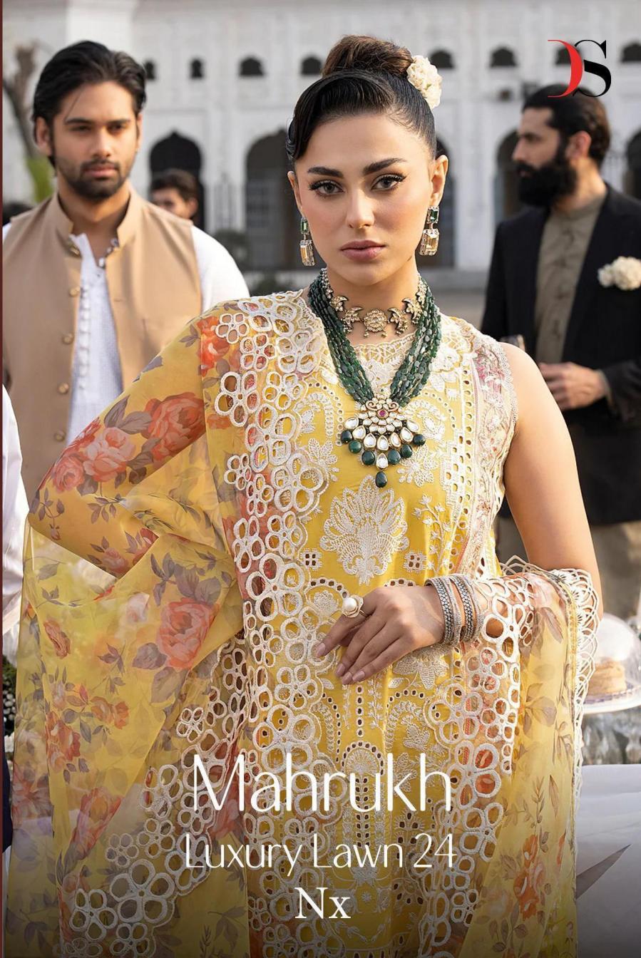 MAHRUKH LUXURY LAWN 24 NX BY DEEPSY SUITS COTTON PAKISTANI DRESS MATERIALS 