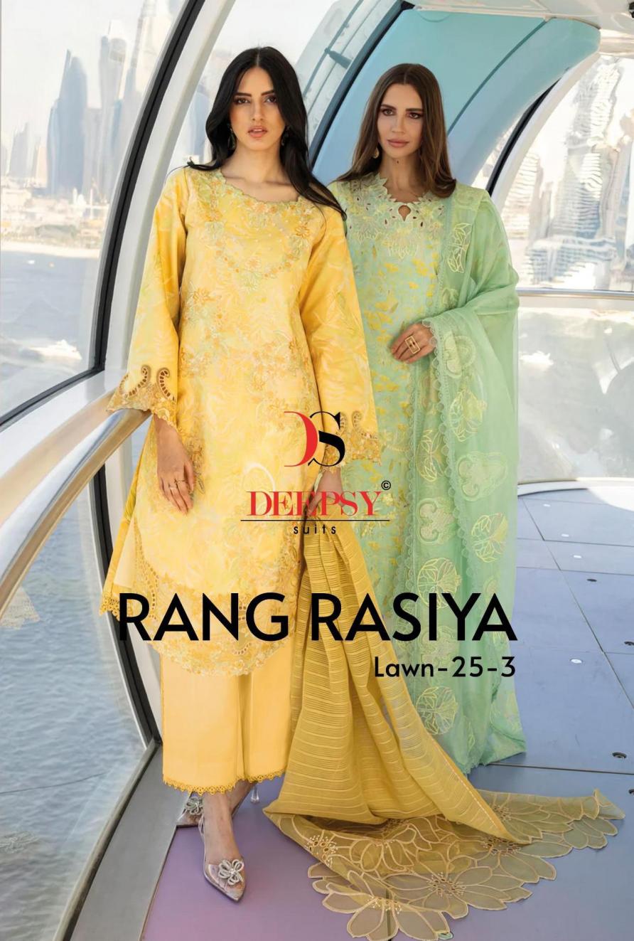 RANGRASIYA LAWN 25 VOL 3 BY DEEPSY SUITS COTTON PAKISTANI SUITS ONLINE 