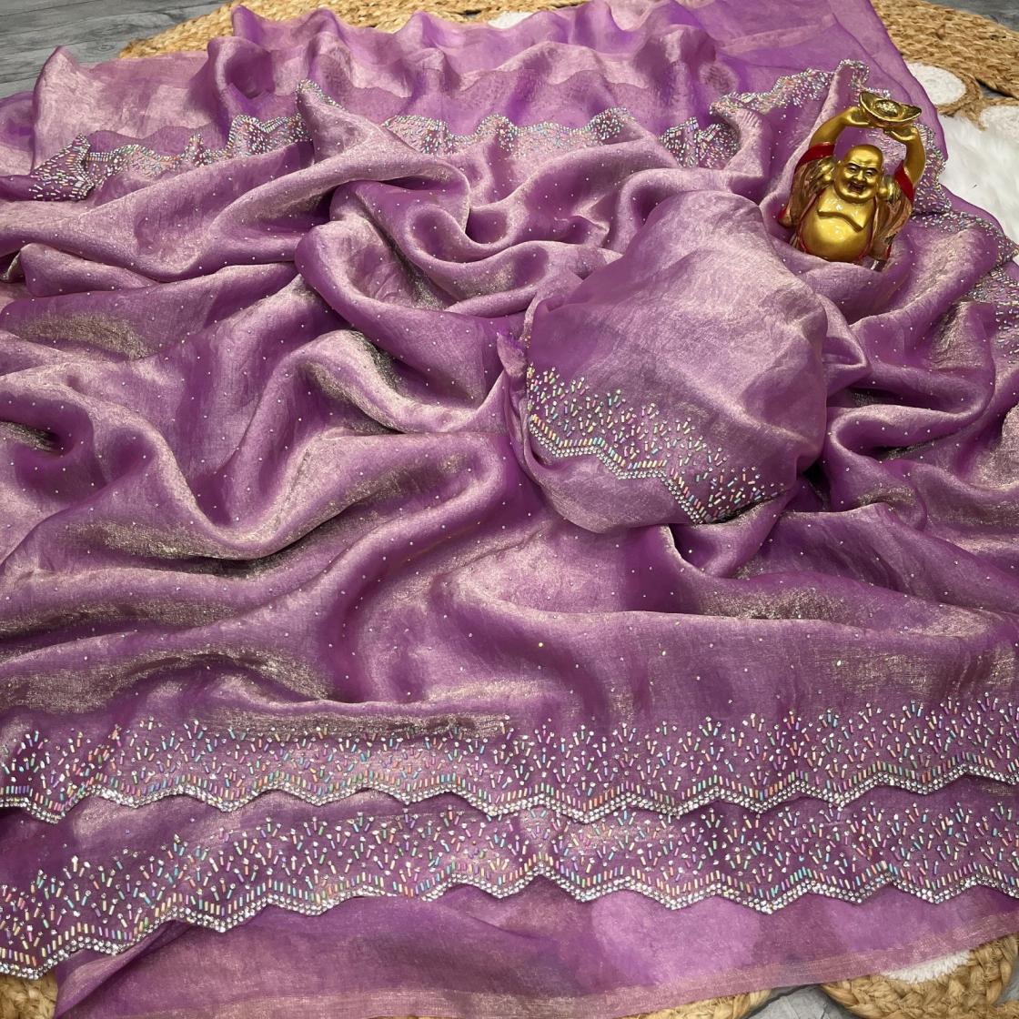 DS 735 POPULAR DESIGN SILK JARKHAN WORK STYLISH SAREES 