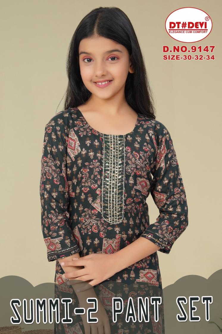 SUMMI VOL 2 PANT SET BY DT DEVI 9147 STYLISH RAYON FULL STITCH COMBO KIDS SUITS 