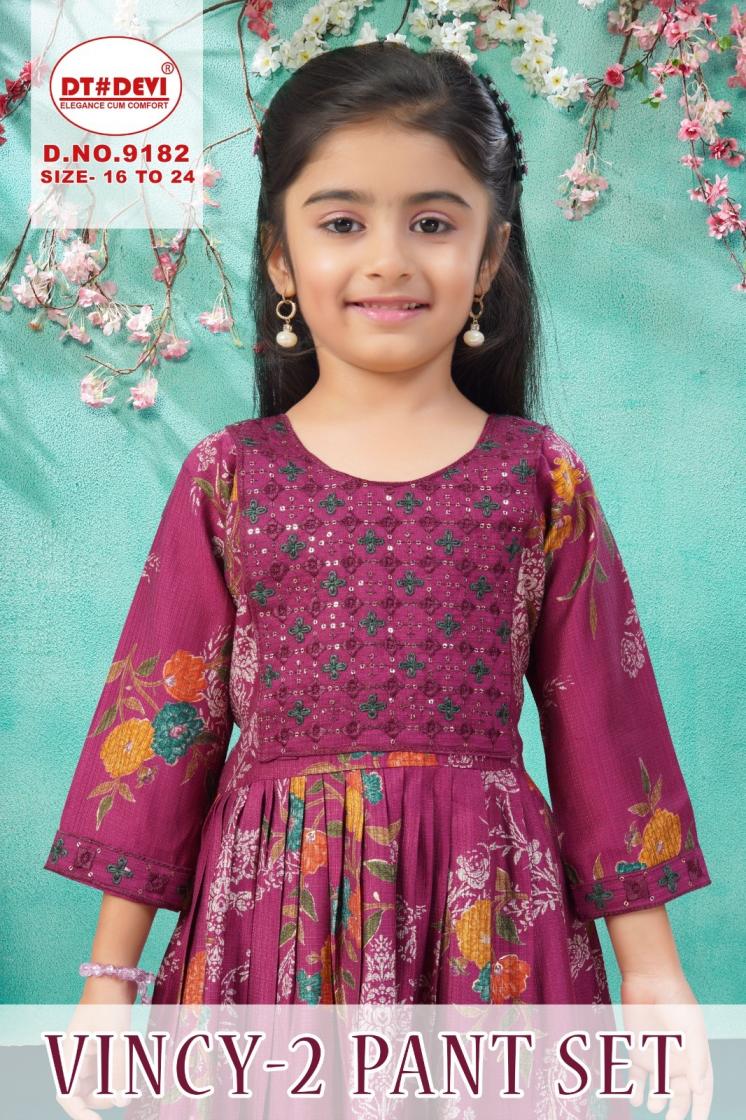 VINCY VOL 2 PANT SET BY DT DEVI 9182 VETICAN READYMADE KIDS COMBO 3PCS SUIT