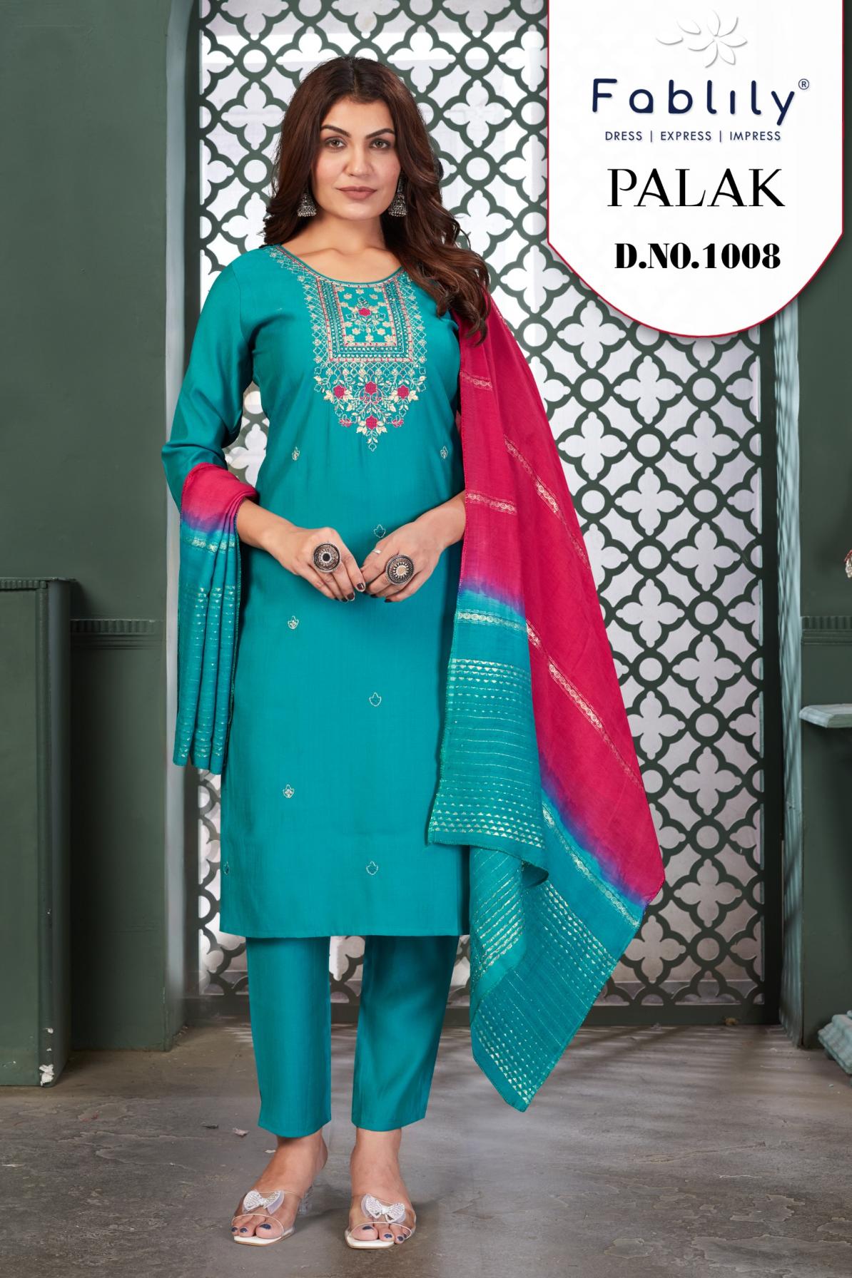 PALAK BY FABLILY FULLY STITCH STYLISH LOOK VETICAN GOLD COMBO SALWAR SUIT