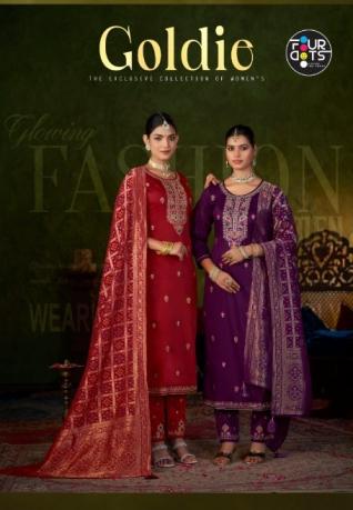 FOURDOTS GOLDIE UNIQUE COLOURS JAM COTTON 3PCS DRESS ONLINE 