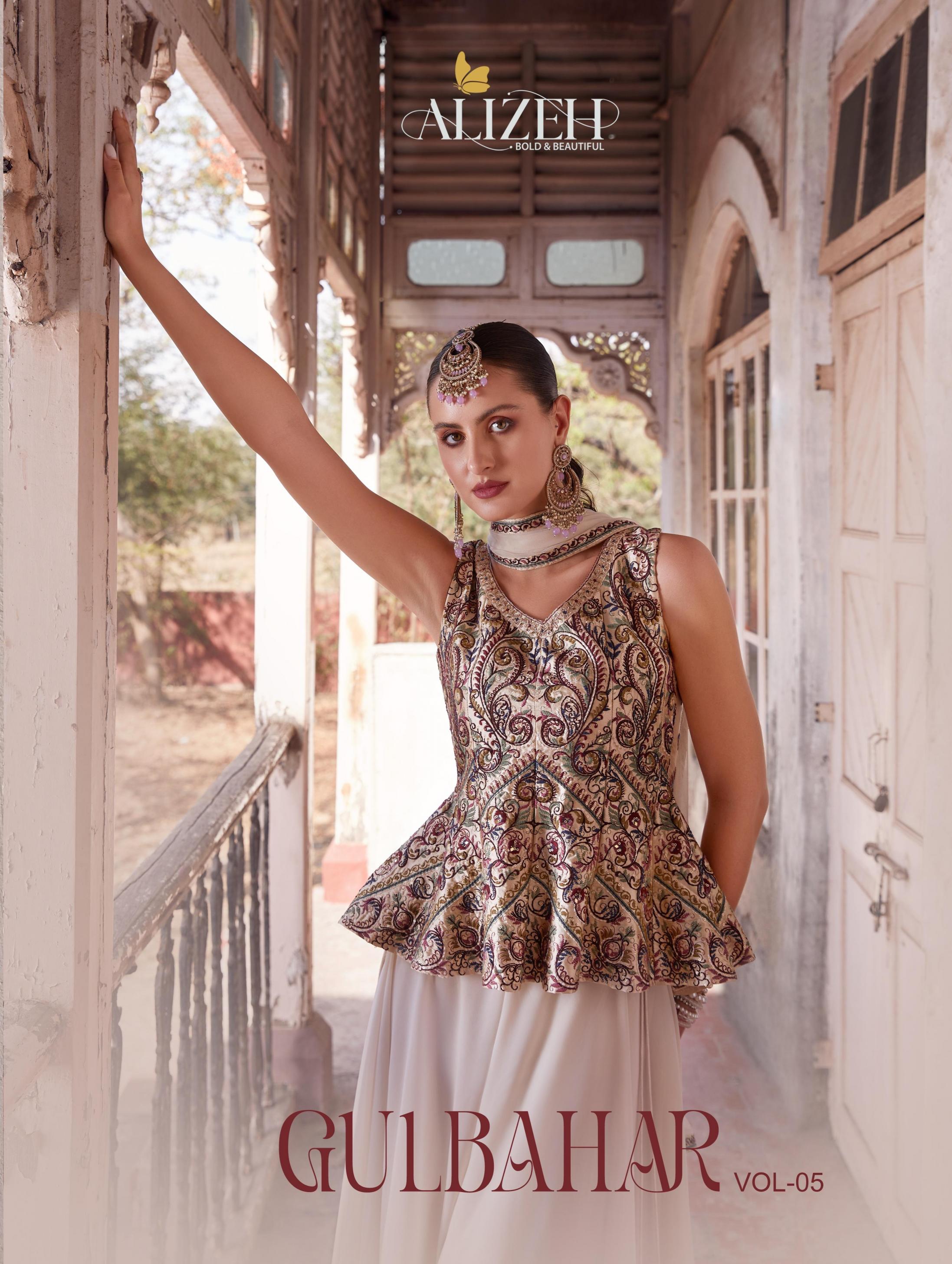 ALIZEH GULBAHAR VOL 5 STYLISH GEORGETTE FULL STITCH PLAZZO STYLE DRESS