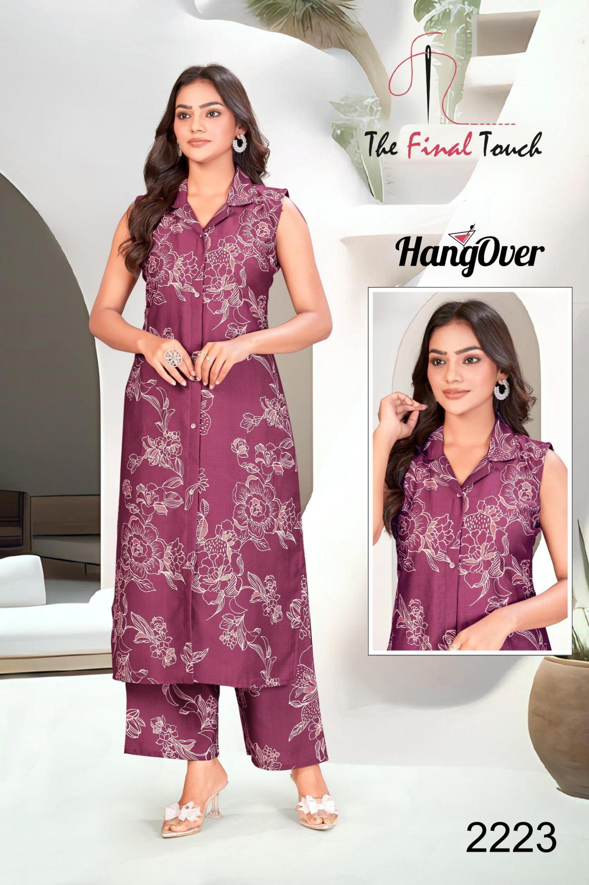 THE FINAL TOUCH R R FASHION HANGOVER VETICAN FULL STITCH COMBO KURTI WITH PANT