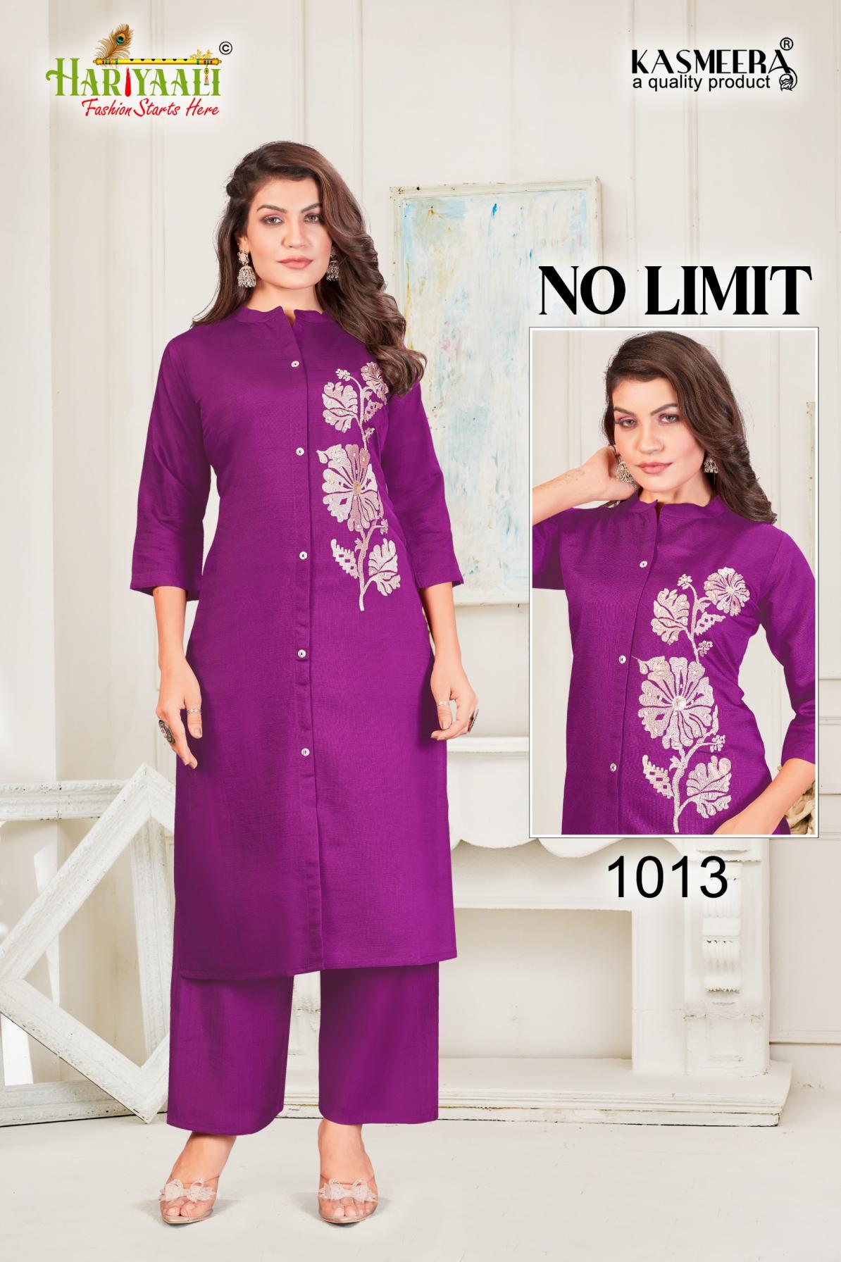 NO LIMIT 1008-1015 BY HARIYAALI READYMADE VERTICAN SILK COMBO CO-ORD FOR GIRLS 