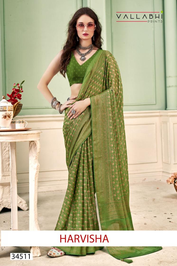 VALLABHI PRINTS HARVISHA STYLISH BRASSO SAREE EXPORTS 
