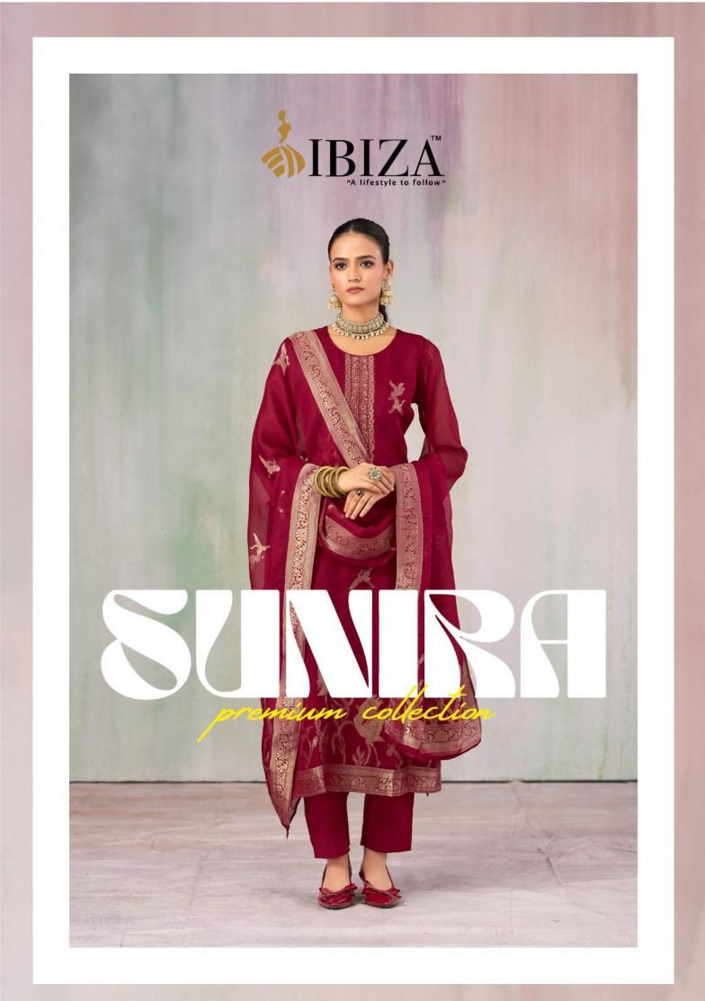 SUNIRA BY IBIZA BURBERRY JACQUARD AMAZING UNSTITCH 3PCS DRESS