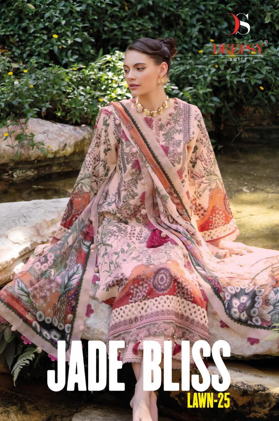 DEEPSY SUITS JADE BLISS LAWN 25 TRENDY COTTON PAKISTANI SUITS ONLINE 
