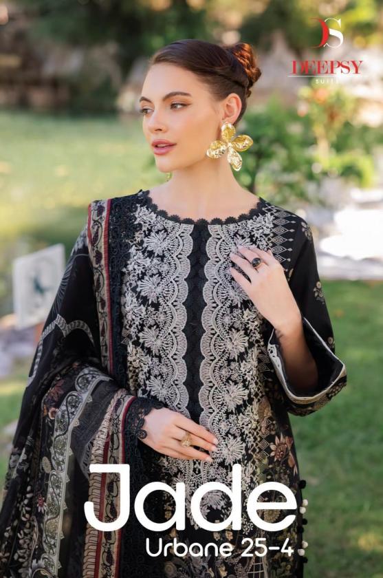 JADE URBAN LAWN 25 VOL 4 BY DEEPSY SUITS UNSTITCH TOP BOTTOM AND DUPATTA 