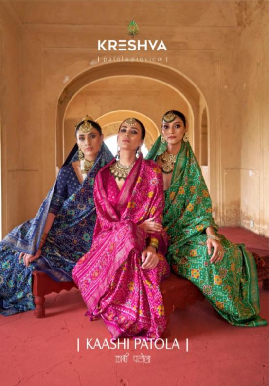 KRESHVA LAUNCH KAASHI PATOLA SILK GORGEOUS LOOK SAREES 