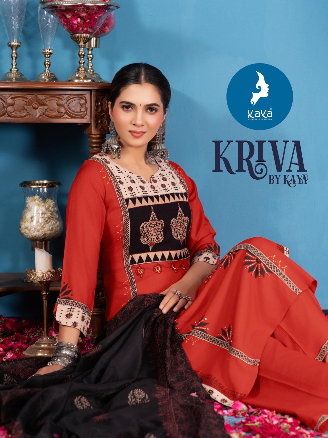 KRIVA BY KAYA HIT DESIGN RAYON FULL STITCH 3PCS DRESS