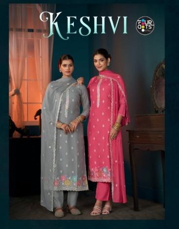 FOURDOTS KESHVI VISCOSE MUSLIN ELEGANCE FULL STITCH PLUS SIZE SUPPLIER 