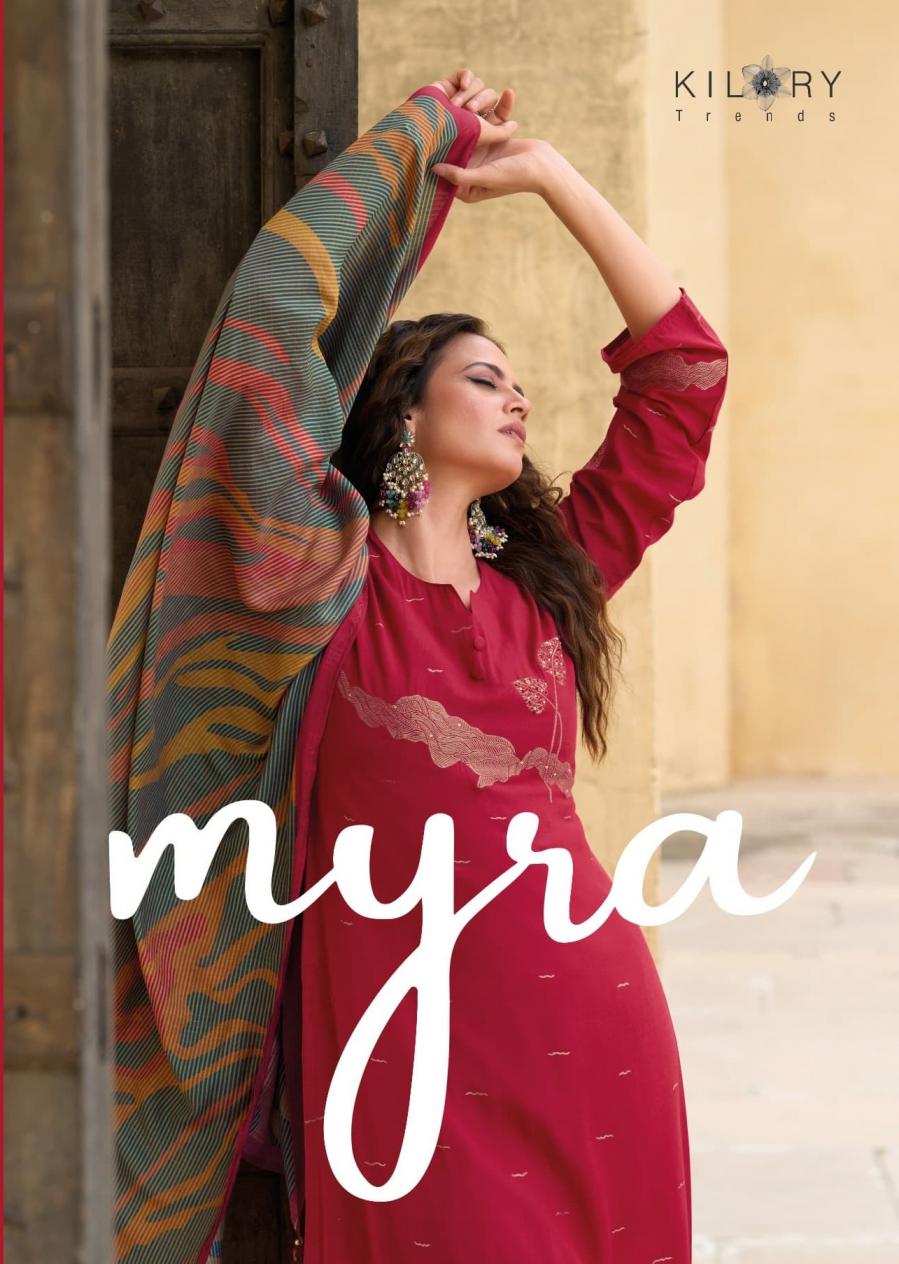 MYRA BY KILORY TRENDS AMAZING MUSLIN SILK LADIES UNSTITCH SUITS 