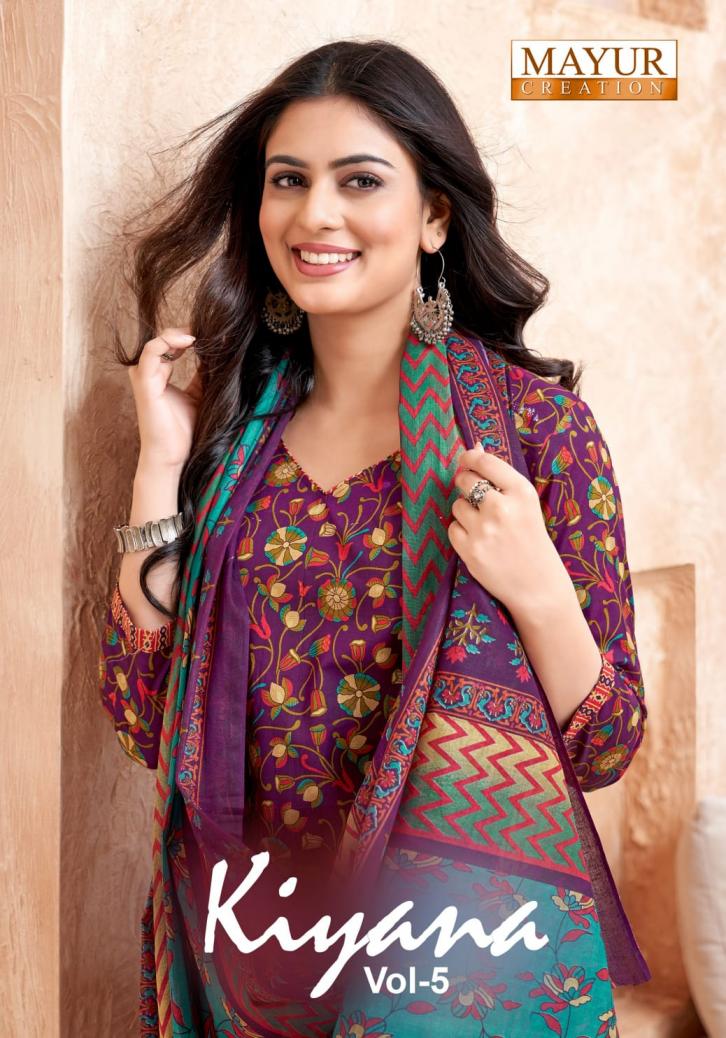 MAYUR CREATION KIYANA VOL 5 PRETTY COTTON FULL STITCH PLUS SIZE SUITS 