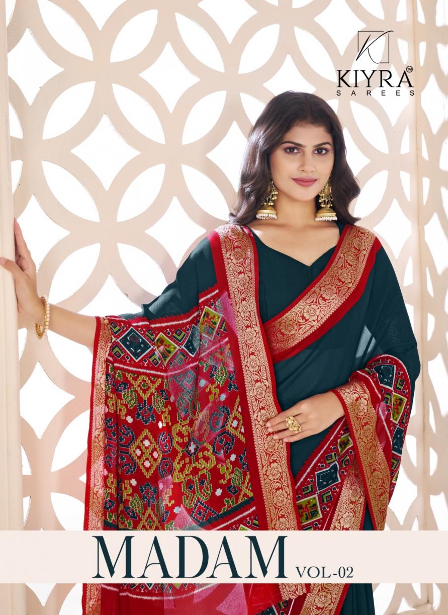 MADAM VOL 2 BY KIYRA DULL MOSS SILK HIT DESIGN SAREES 