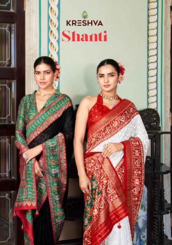SHANTI BY KRESHVA UNIQUE COLOURS GEORGETTE LUKNOWI SAREES