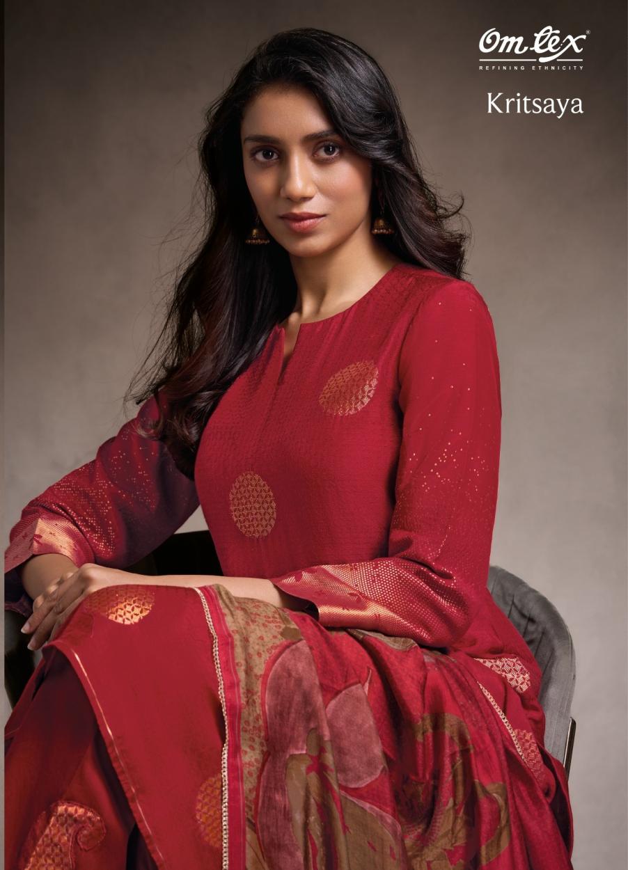 OMTEX KRITSAYA HIT DESIGN MUSLIN JACQUARD UNSTITCH SUITS 