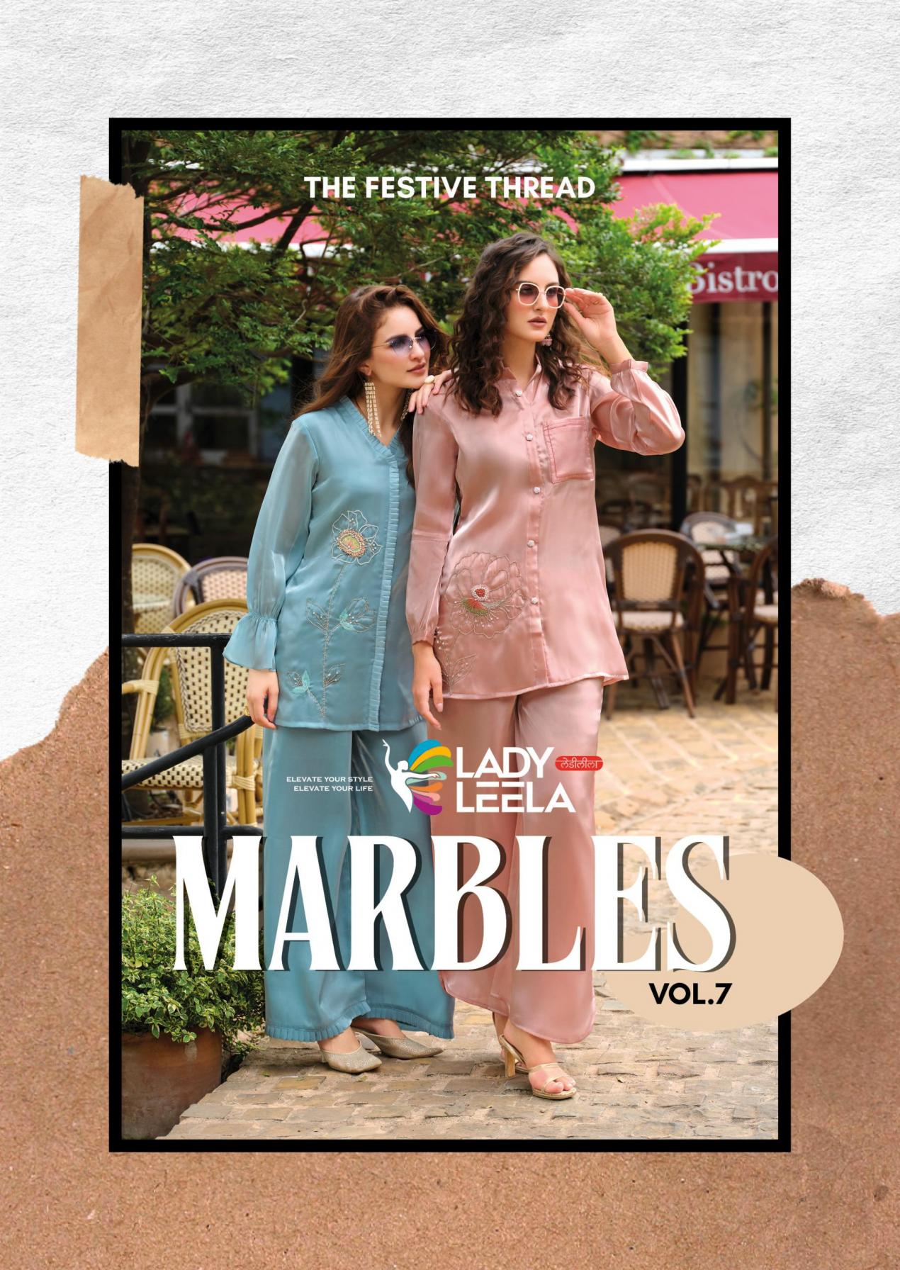 MARBLES VOL 7 BY LADY LEELA VISCOSE SILK FULL STITCH CLASSIC CO-ORD ONLINE 