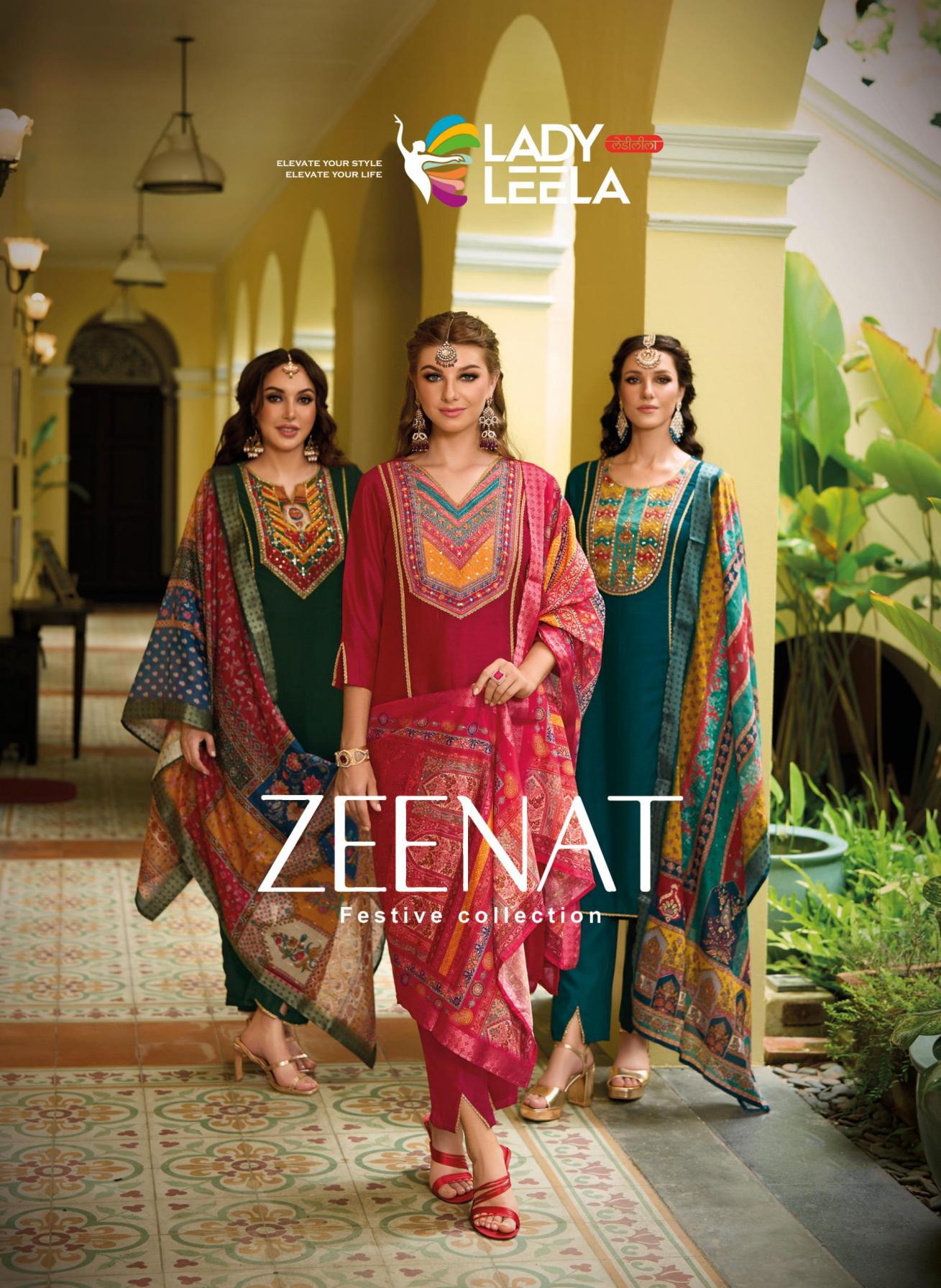 ZEENAT BY LADY LEELA PRESENTS 3PCS READYMADE KURTI