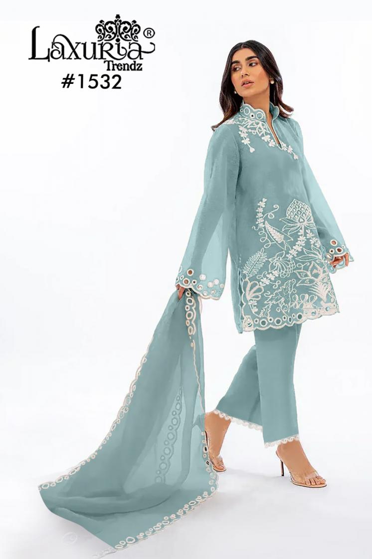 1532 BY LAXURIA TRENDZ FULLSTITCH LINING FASHIONABLE PAKISTANI SUITS