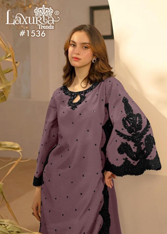 1536 BY LAXURIA TRENDZ GEORGETTE READYMADE PAKISTANI 3PCS DRESS