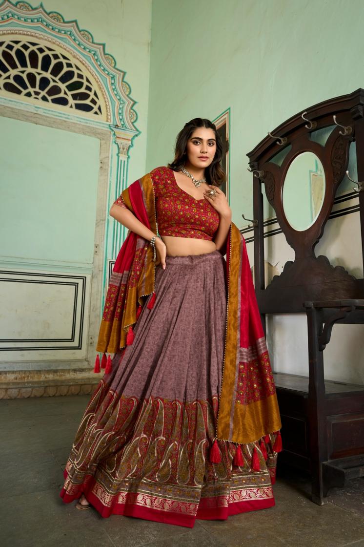 LNB1209 WEDDING WEAR LEHENGA CHOLI 