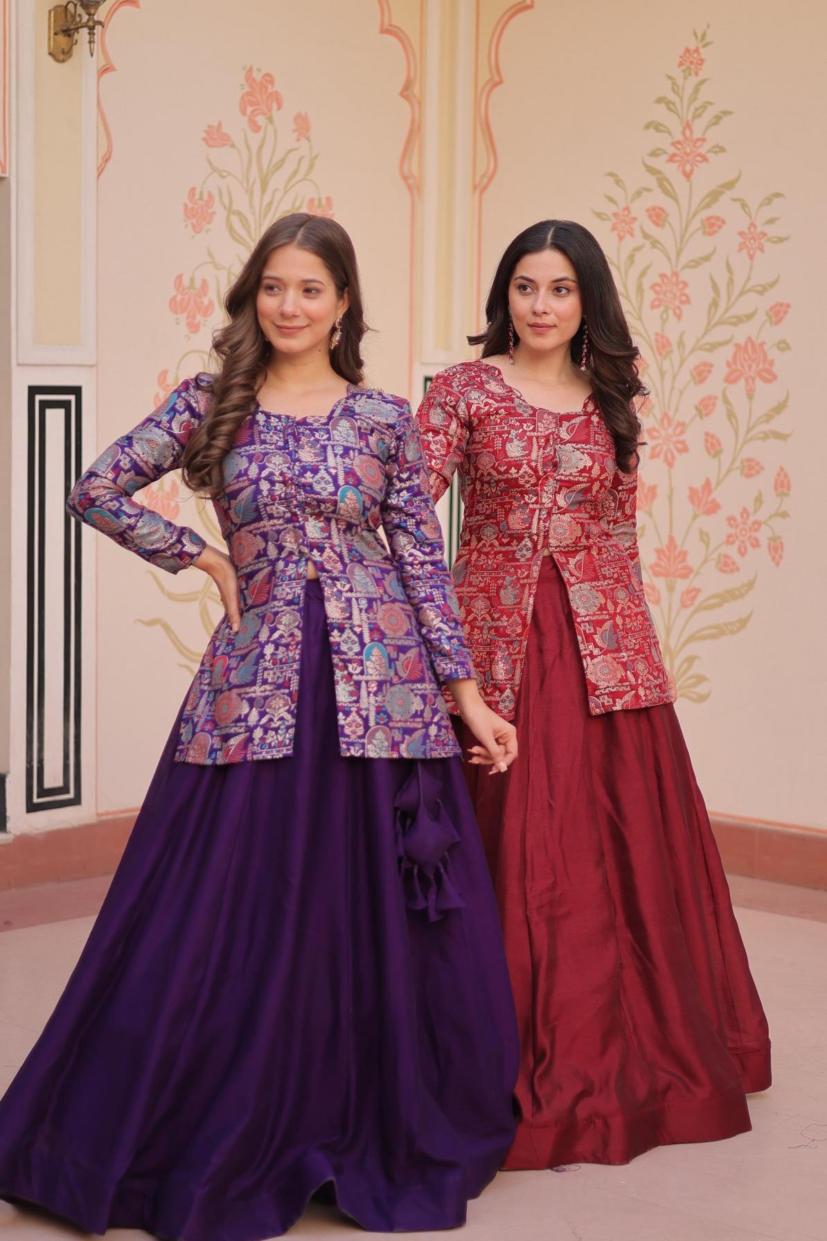 LW 7129 FULL STITCH SIMMER VICHITRA FESTIVE CHANIYA CHOLI 