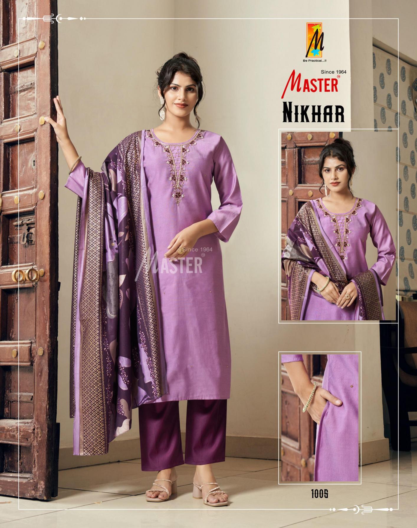 NIKHAR BY MASTER GADWAL FULLY STITCH CASUAL 3PCS DRESS