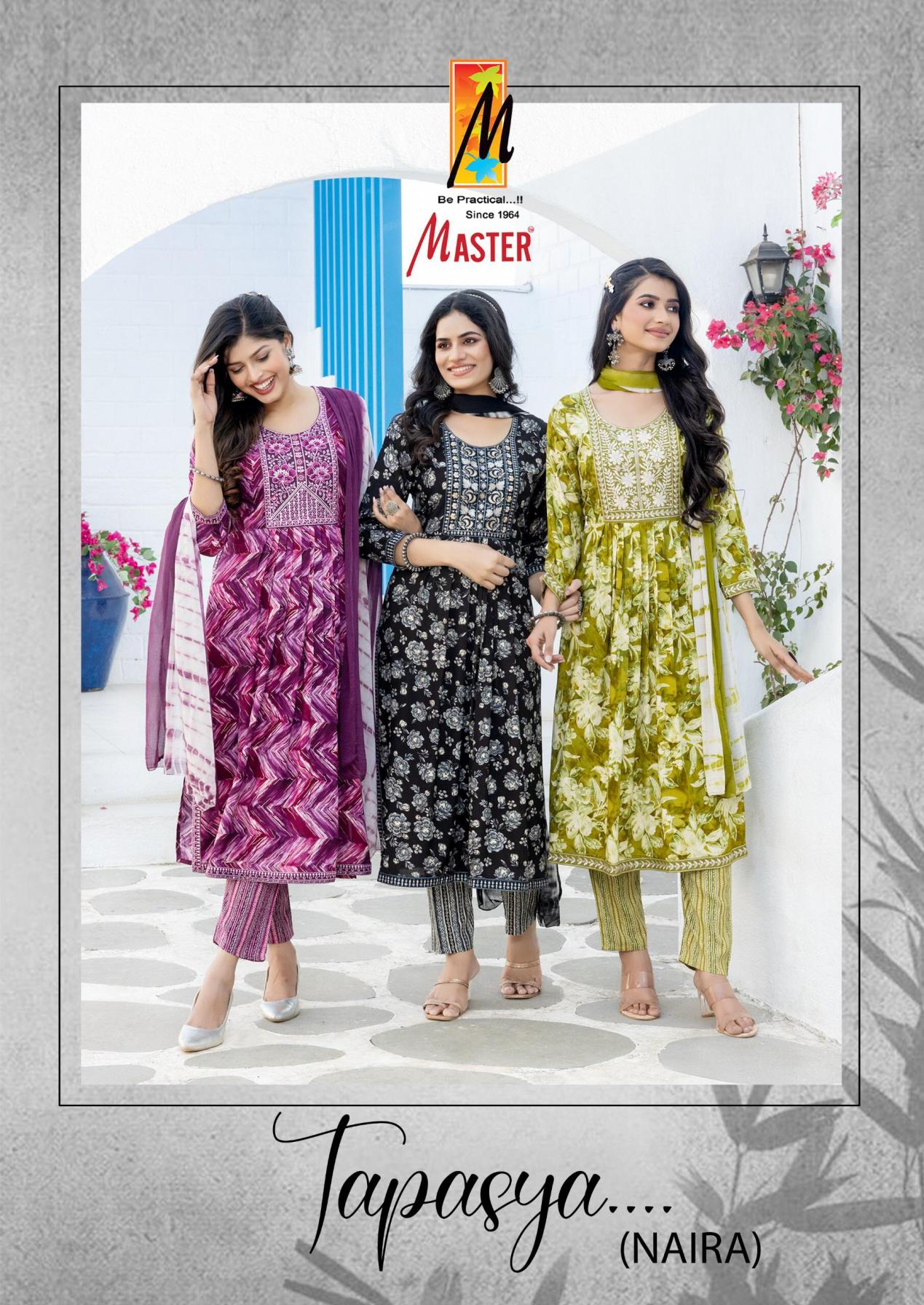 TAPASYA BY MASTER FULLY STITCH UNIQUE RAYON NAYRA 3PCS DRESS