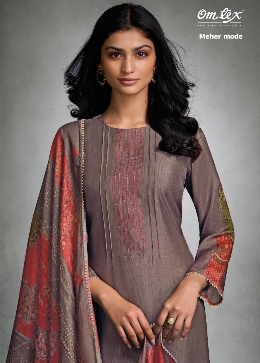OMTEX MEHER MODE RUBINA SILK DAILY WEAR SALWAR KAMEEZ 