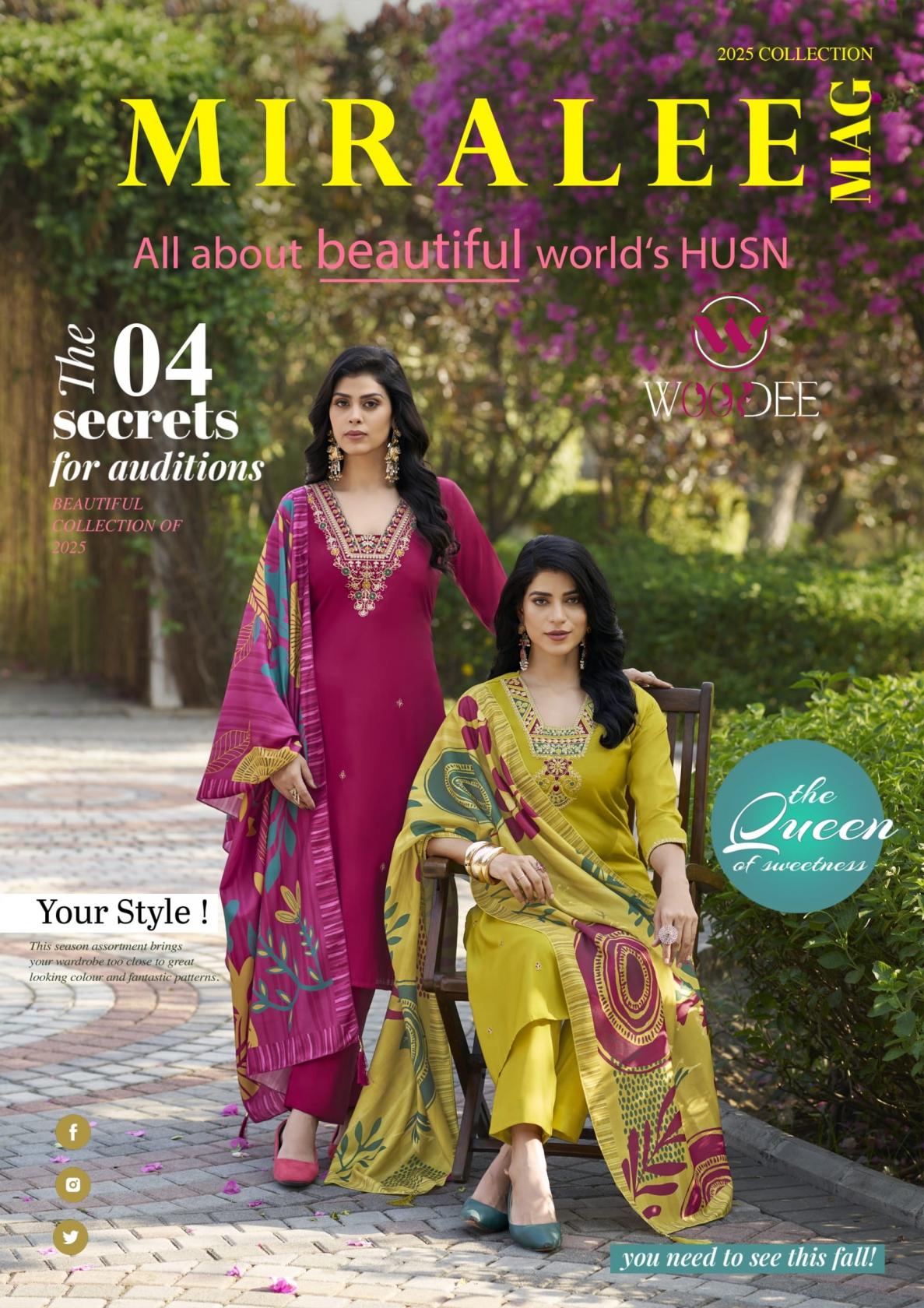 WOODEE MIRALEE READYMADE DESIGNER VISCOSE ROMAN SILK 3PCS DRESS 