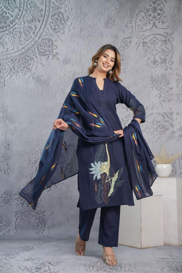 MODERN COTTON FLEX READYMADE STYLISH COMBO 3PCS DUPATTA SET