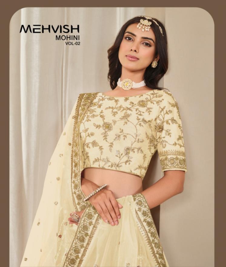 MEHVISH LAUNCH MOHINI VOL 2 ART SILK DESIGNER LEHENGA CHOLI ONLINE 