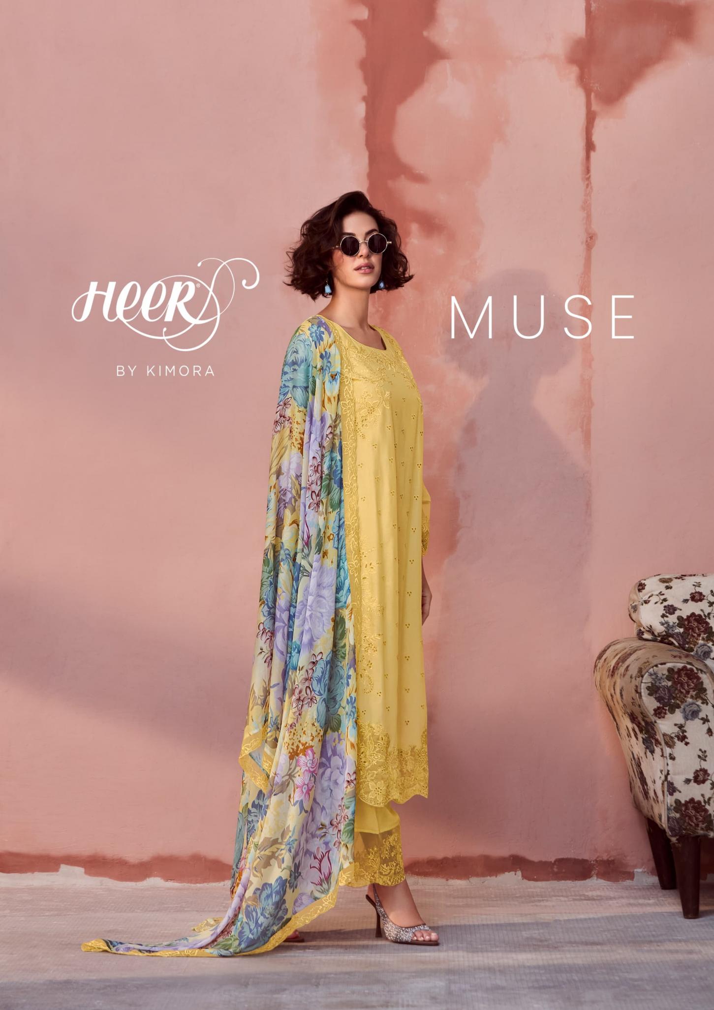 KIMORA HEER MUSE VOL 216 MUSLIN PRETTY LOOK UNSTITCH SUITS 