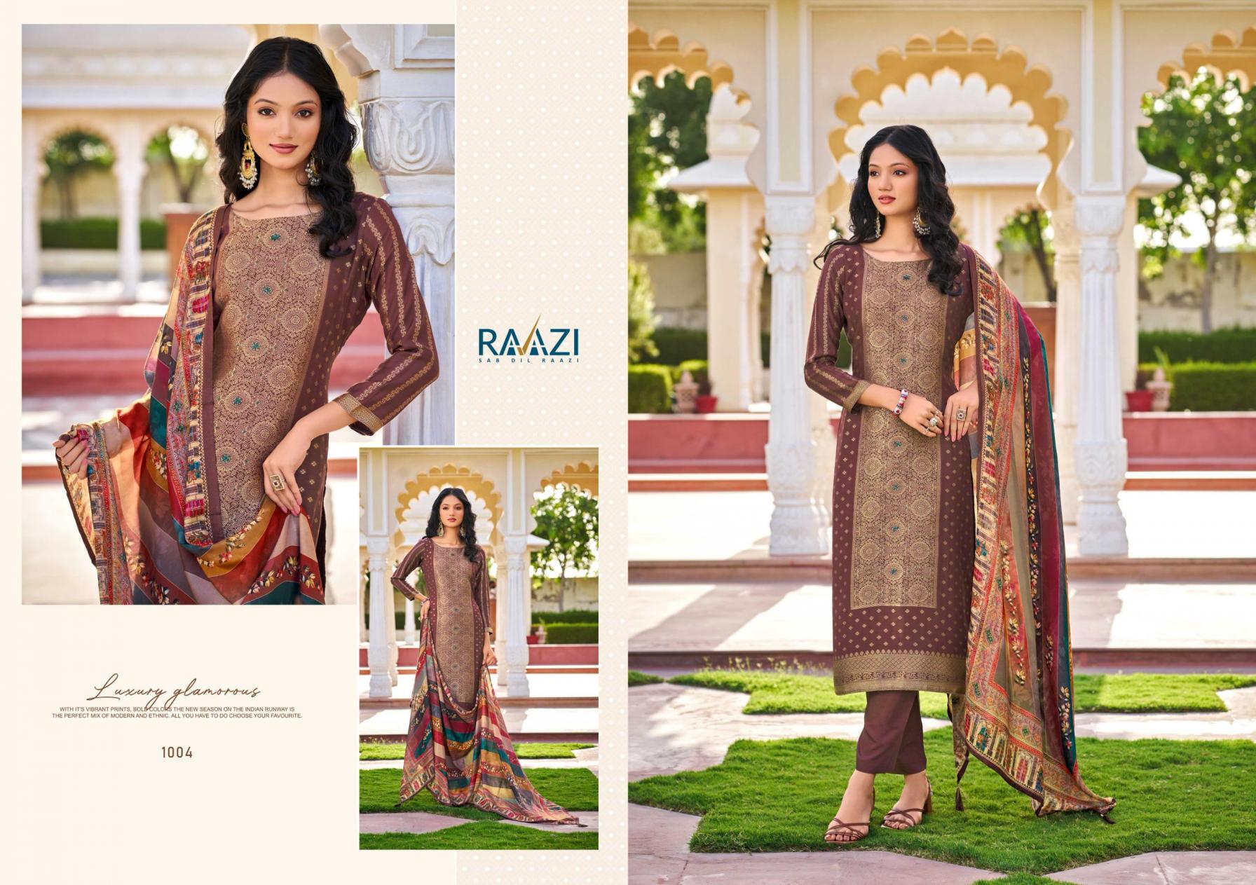 RAAZI RAMA FASHION NAISHA ELEGANCE BEMBERG SILK DRESS MATERIALS 