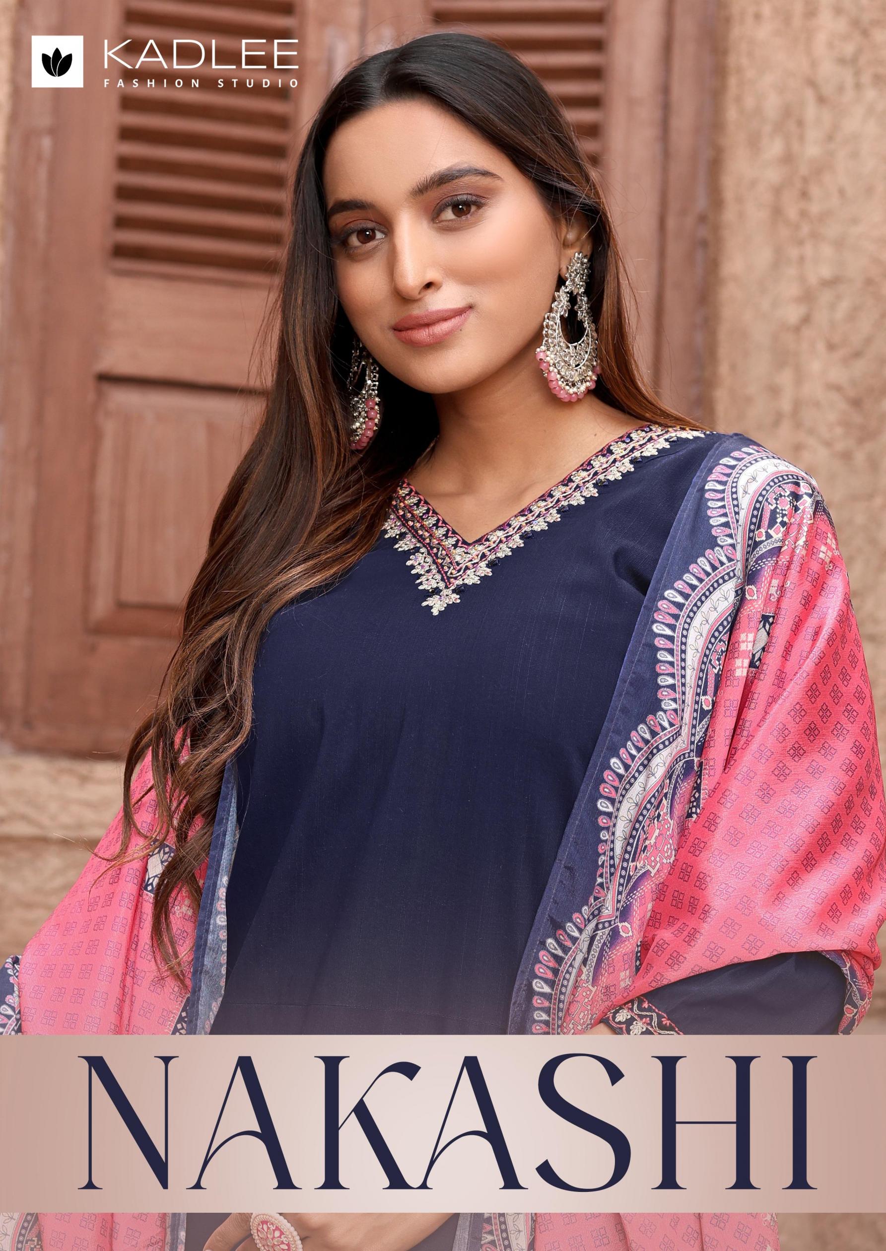 KADLEE NAKASHI FULLY STITCH COTTON HANDWORK SUIT FOR WOMENS 