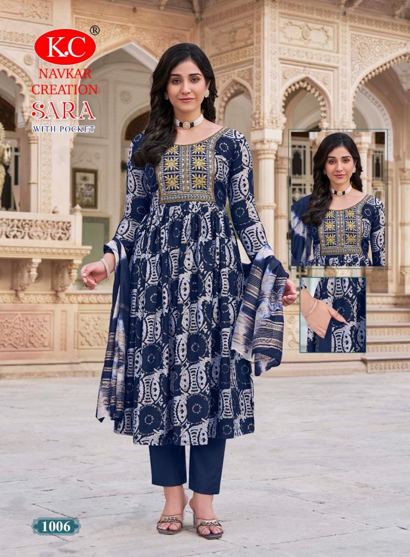 SANVI VOL 1 BY NAVKAR CREATION VARTICAL READYMADE 3PCS DRESS