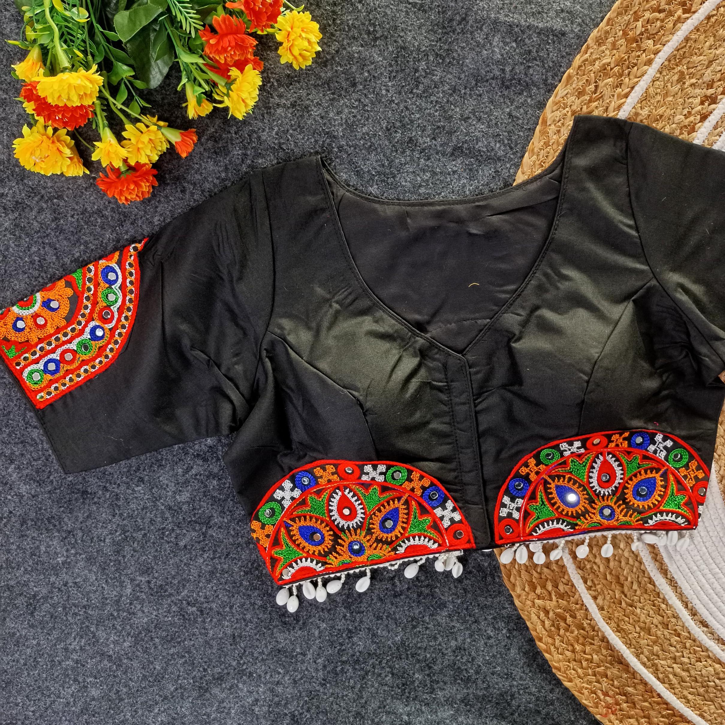 NAVRATRI PATCH VOL 1 HIT DESIGN MAGIC COTTON FULL STITCH BLOUSE FOR WOMEN 